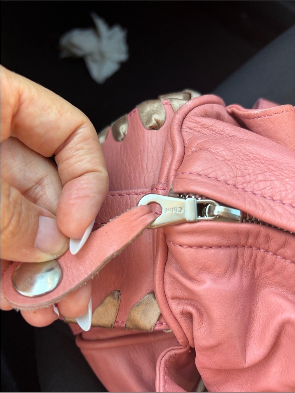 Chloe Silverado Bag in Porcelain Pink - Picture 5 of 12